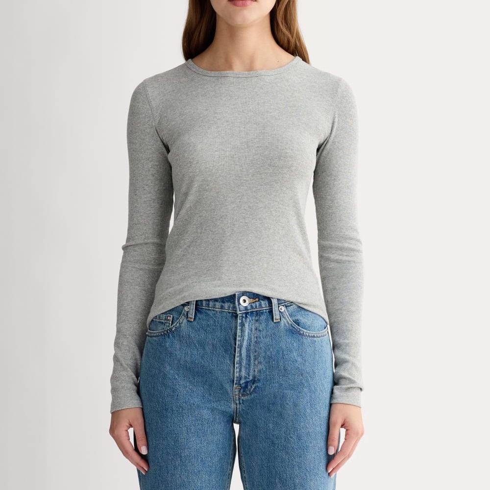 Everlane The Luxe Rib Long Sleeve - Picture 2 of 12